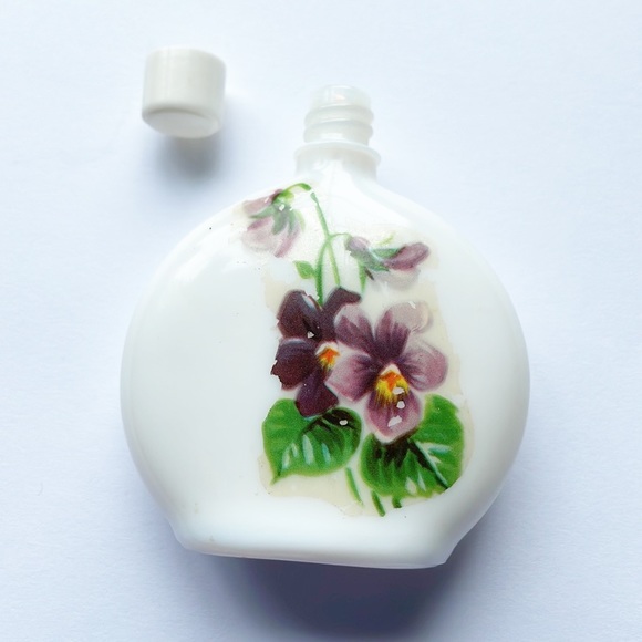 VINTAGE PERFUME BOTTLE TORQUAY ENGLAND HAND PAINTED - Picture 8 of 10